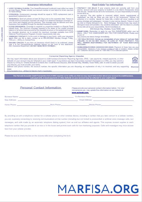 Downloadable USA Charles Schwab & Co bank mortgage statement in Word and PDF formats, 3 pages 3 template